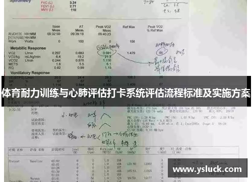 体育耐力训练与心肺评估打卡系统评估流程标准及实施方案